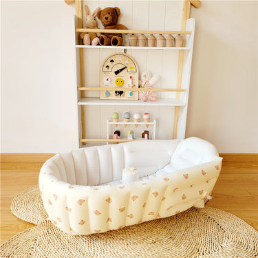 BabyBear Bañera Inflable | Comodidad para tu pequeño - Bañera portátil para bebés con soporte suave